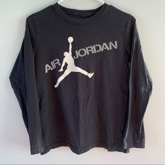 Jordan Other - Air Jordan Size Large L Black Boys Top T Shirt Long Sleeve Graphic Basketball